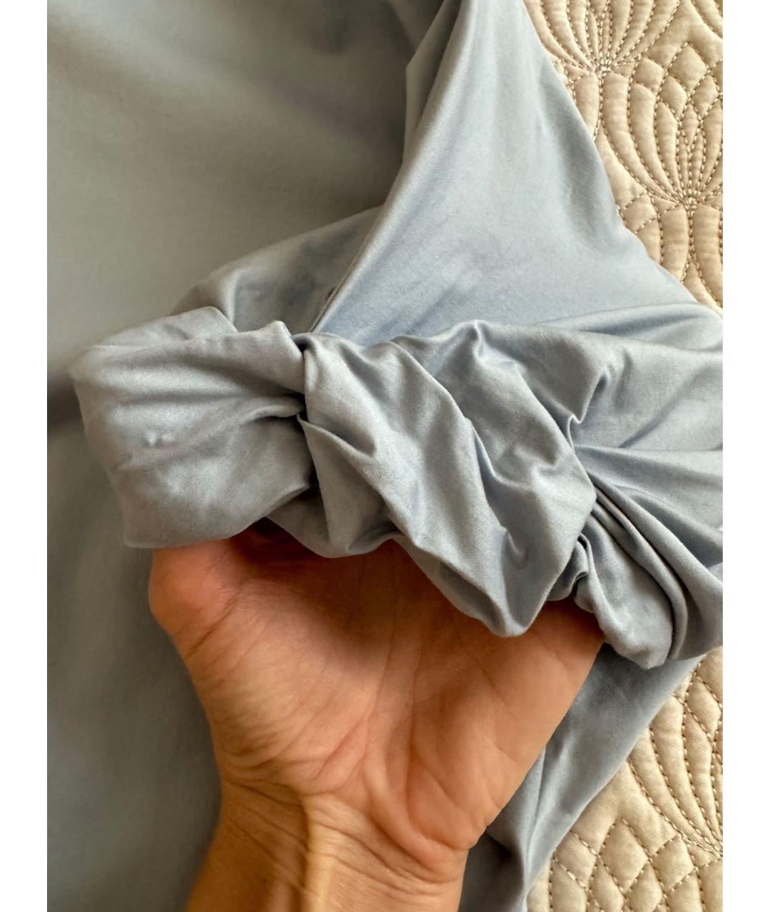 COS Голубая хлопковая блузы, фото 4