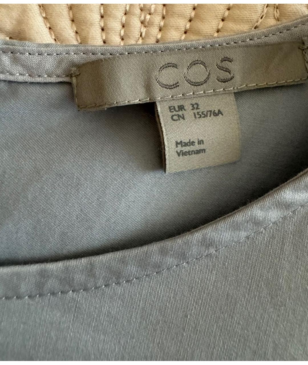 COS Голубая хлопковая блузы, фото 3