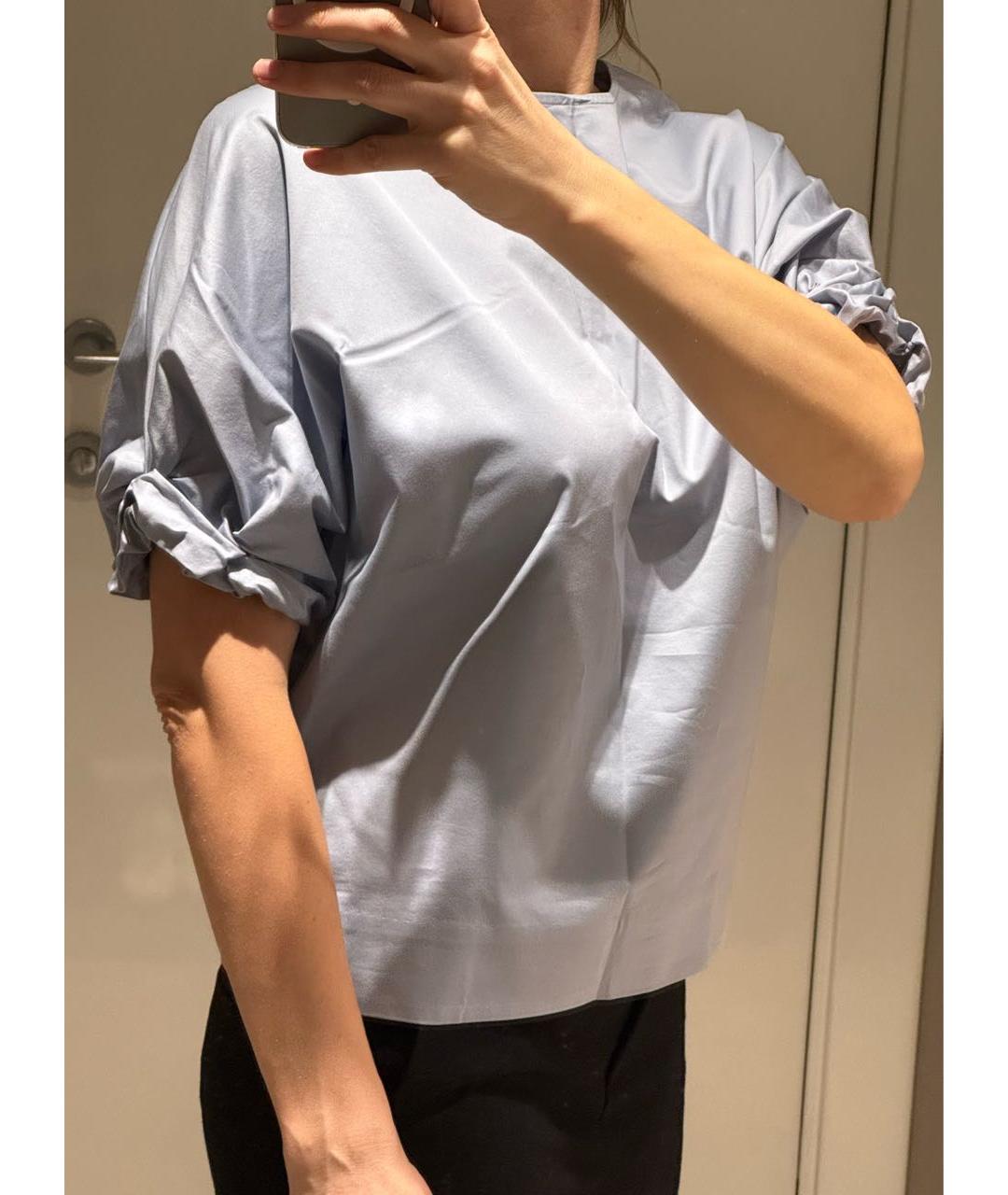 COS Голубая хлопковая блузы, фото 6