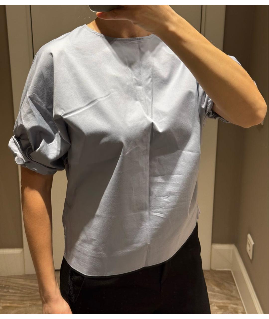 COS Голубая хлопковая блузы, фото 5