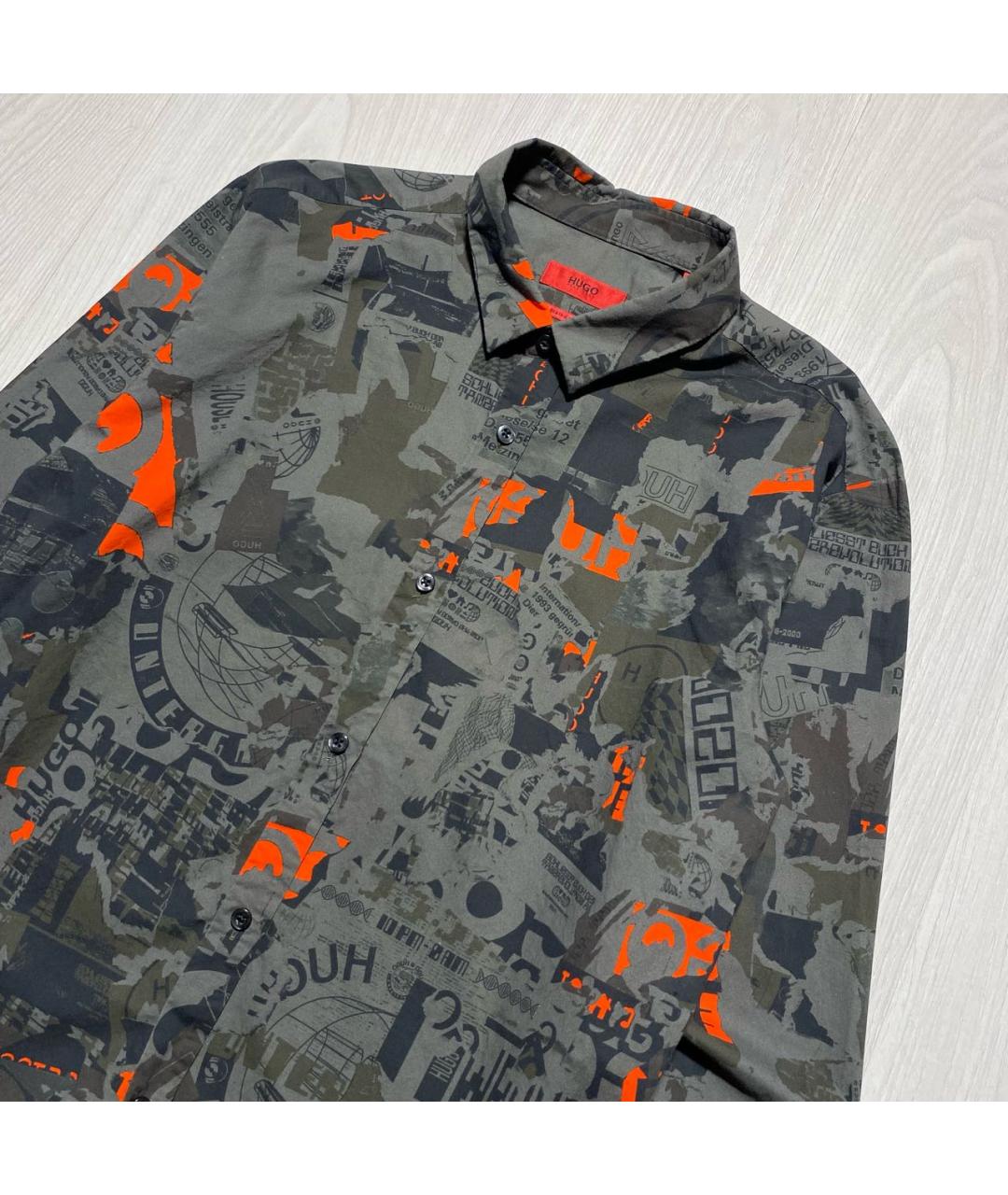 HUGO BOSS Мульти хлопковая кэжуал рубашка, фото 2