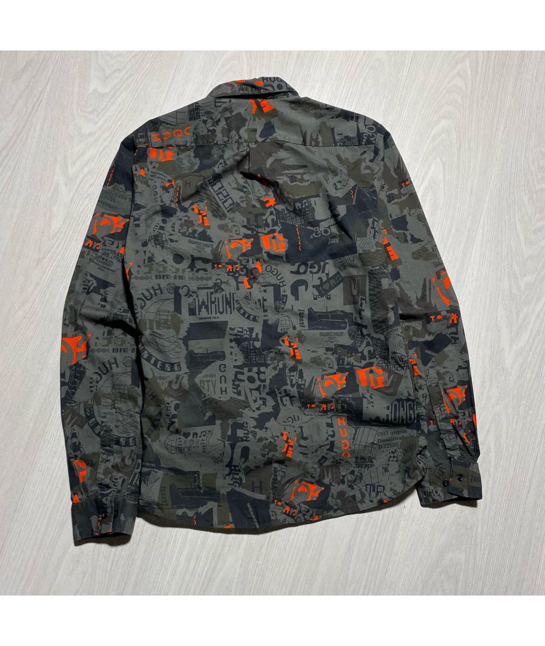 HUGO BOSS Мульти хлопковая кэжуал рубашка, фото 5