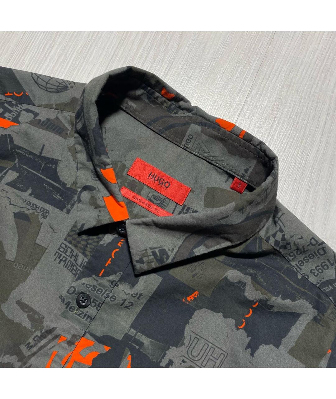 HUGO BOSS Мульти хлопковая кэжуал рубашка, фото 3