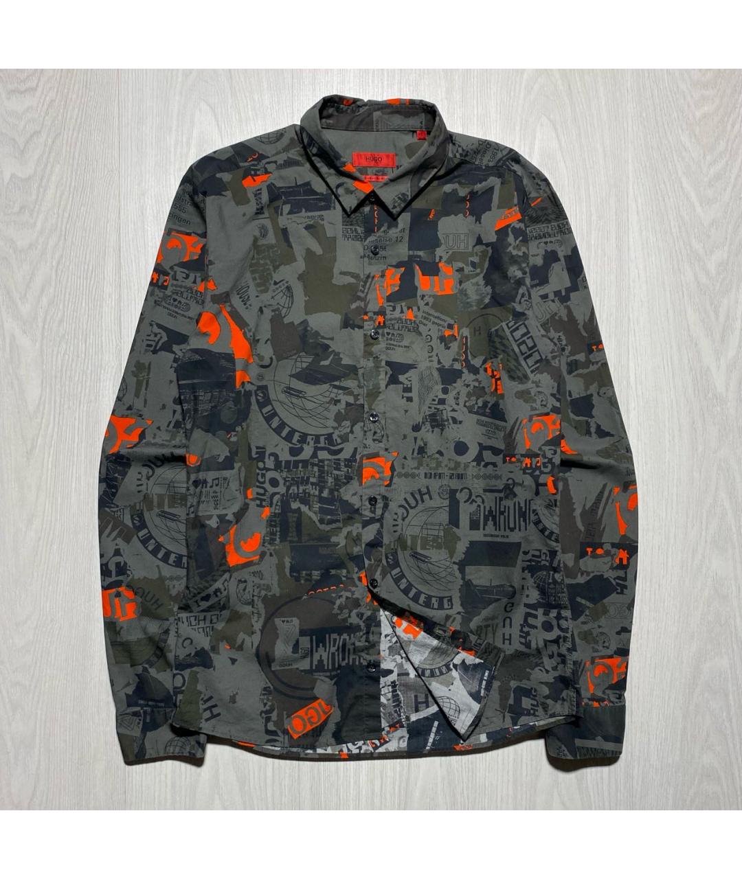 HUGO BOSS Мульти хлопковая кэжуал рубашка, фото 9