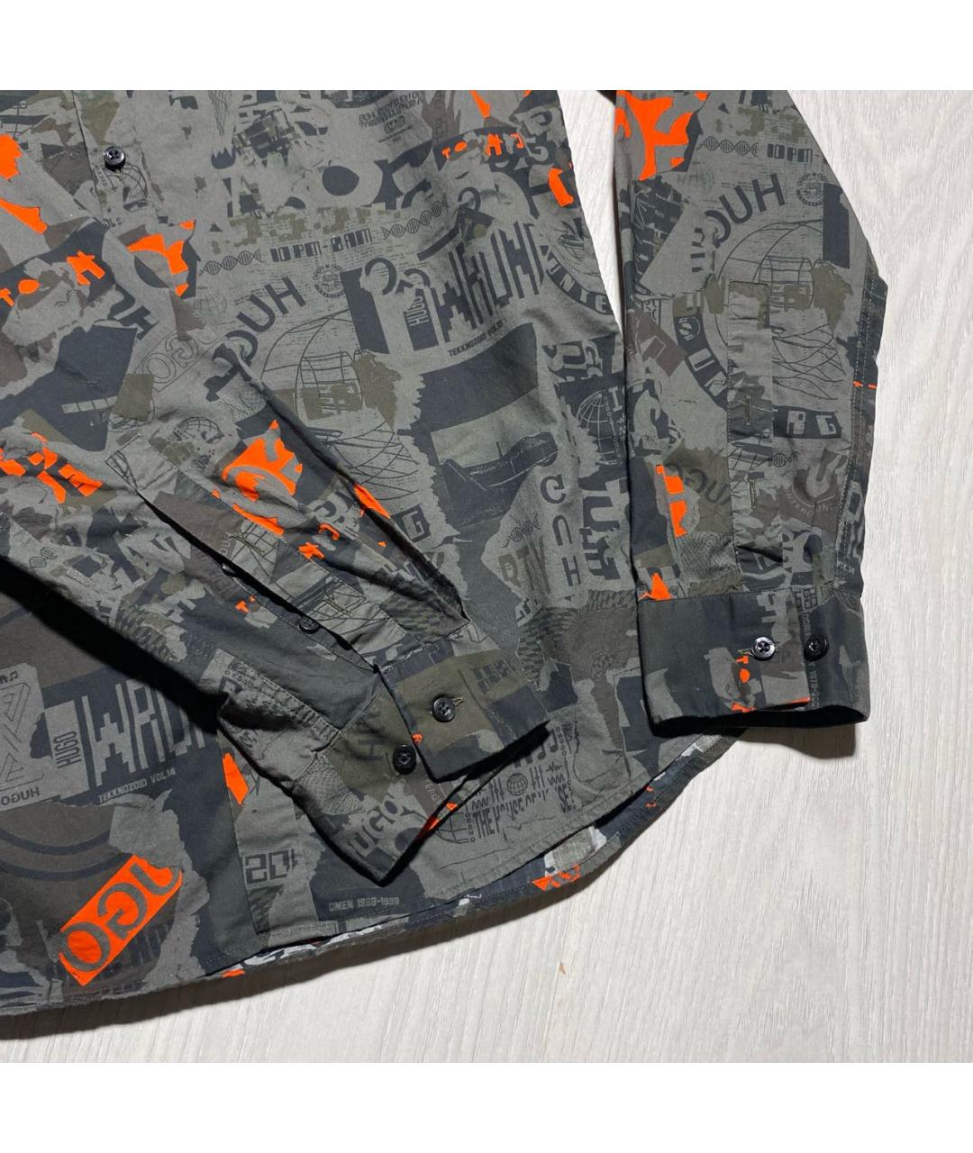 HUGO BOSS Мульти хлопковая кэжуал рубашка, фото 6