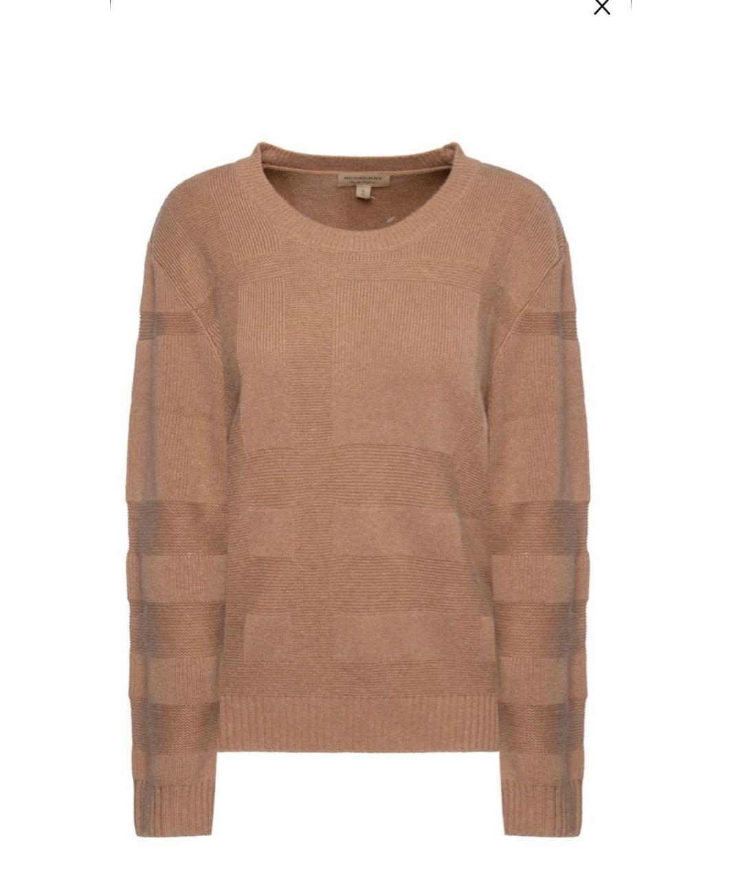 BURBERRY Бежевый шерстяной джемпер / свитер, фото 1