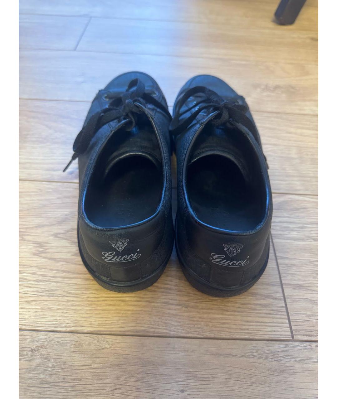 GUCCI Черные низкие кроссовки / кеды, фото 3