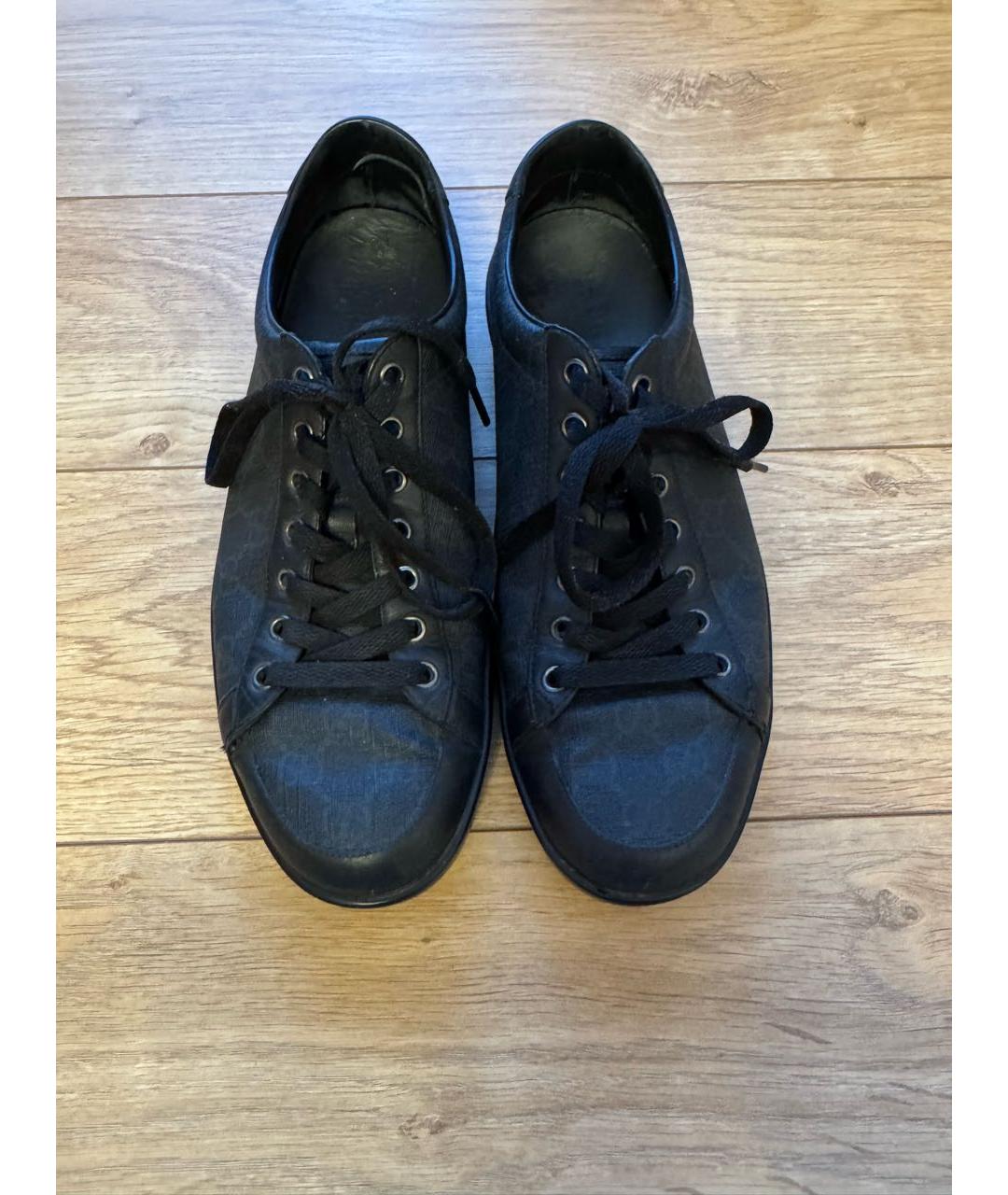 GUCCI Черные низкие кроссовки / кеды, фото 2