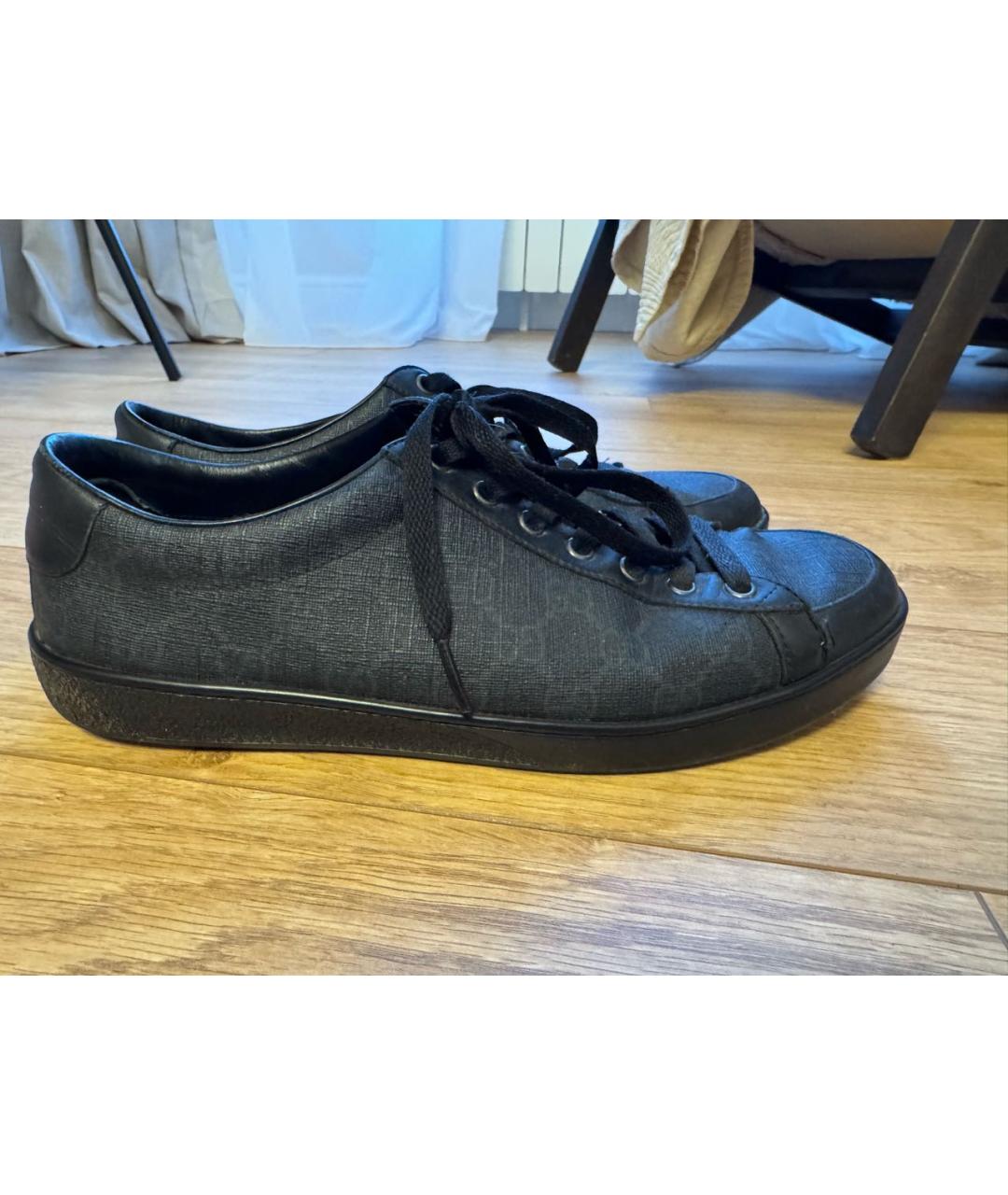 GUCCI Черные низкие кроссовки / кеды, фото 5