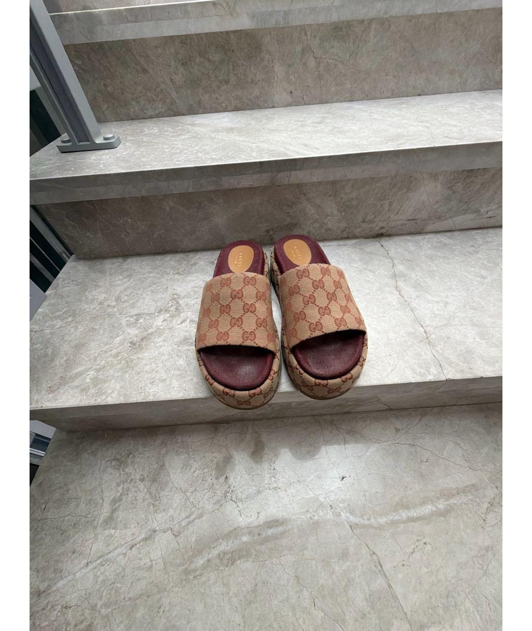 GUCCI Коричневые сабо, фото 2