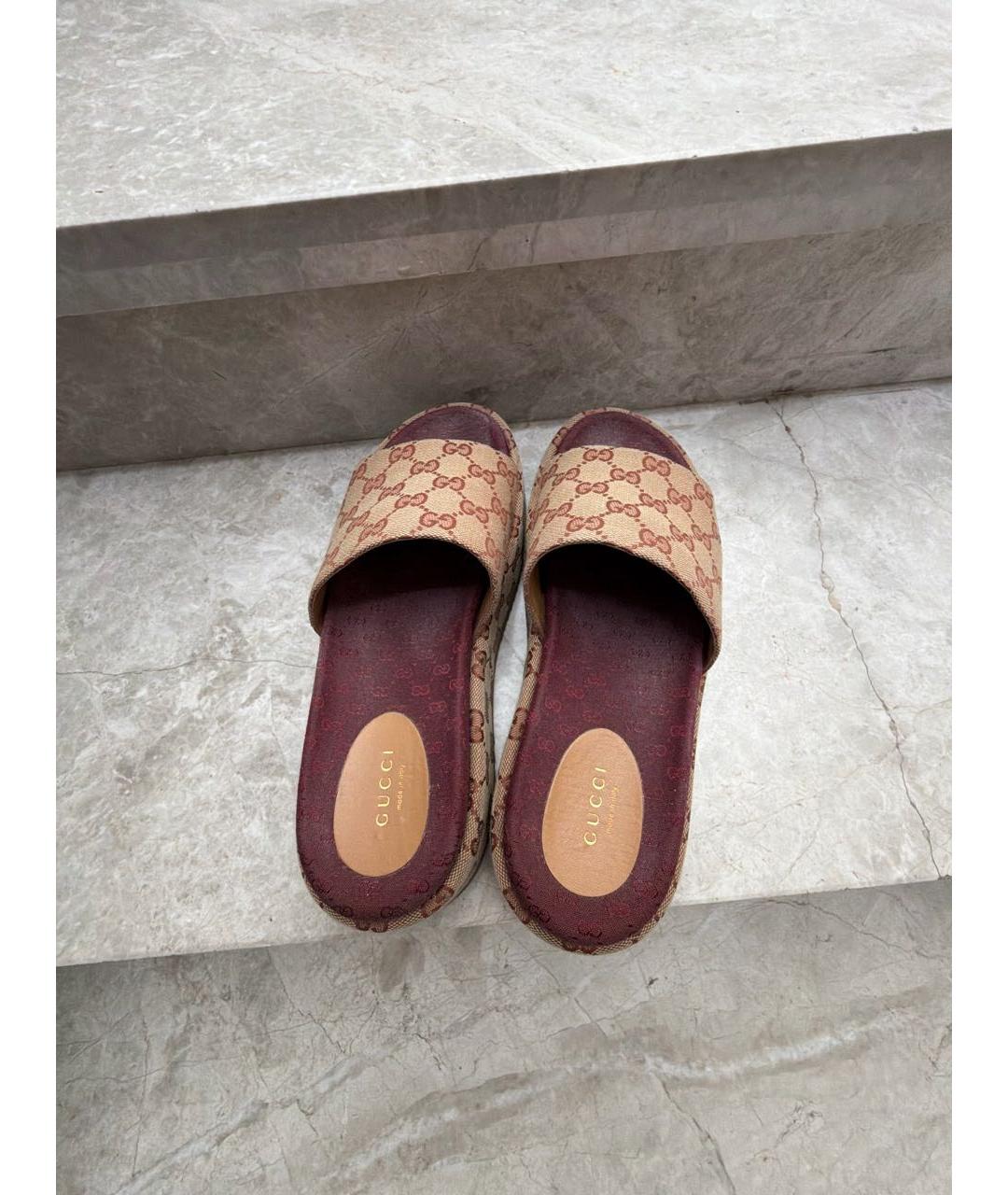 GUCCI Коричневые сабо, фото 3