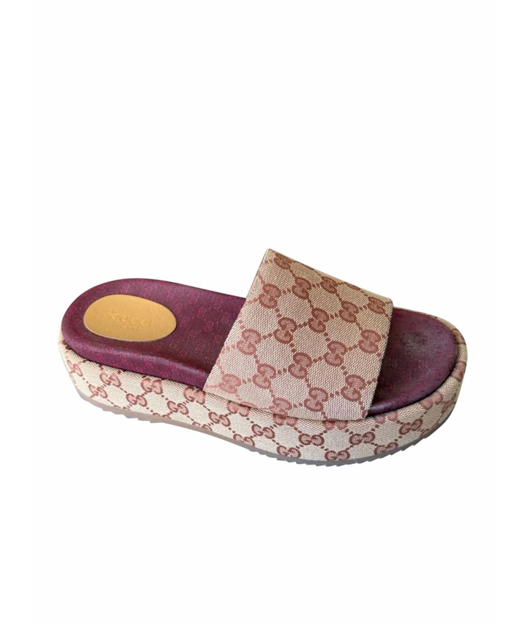 GUCCI Коричневые сабо, фото 1