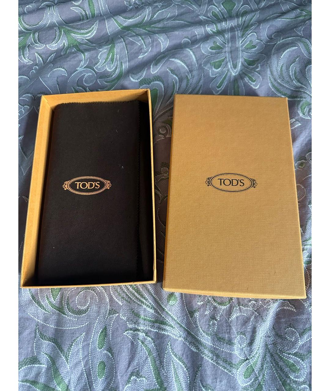 TOD'S Серый кожаный кошелек, фото 6