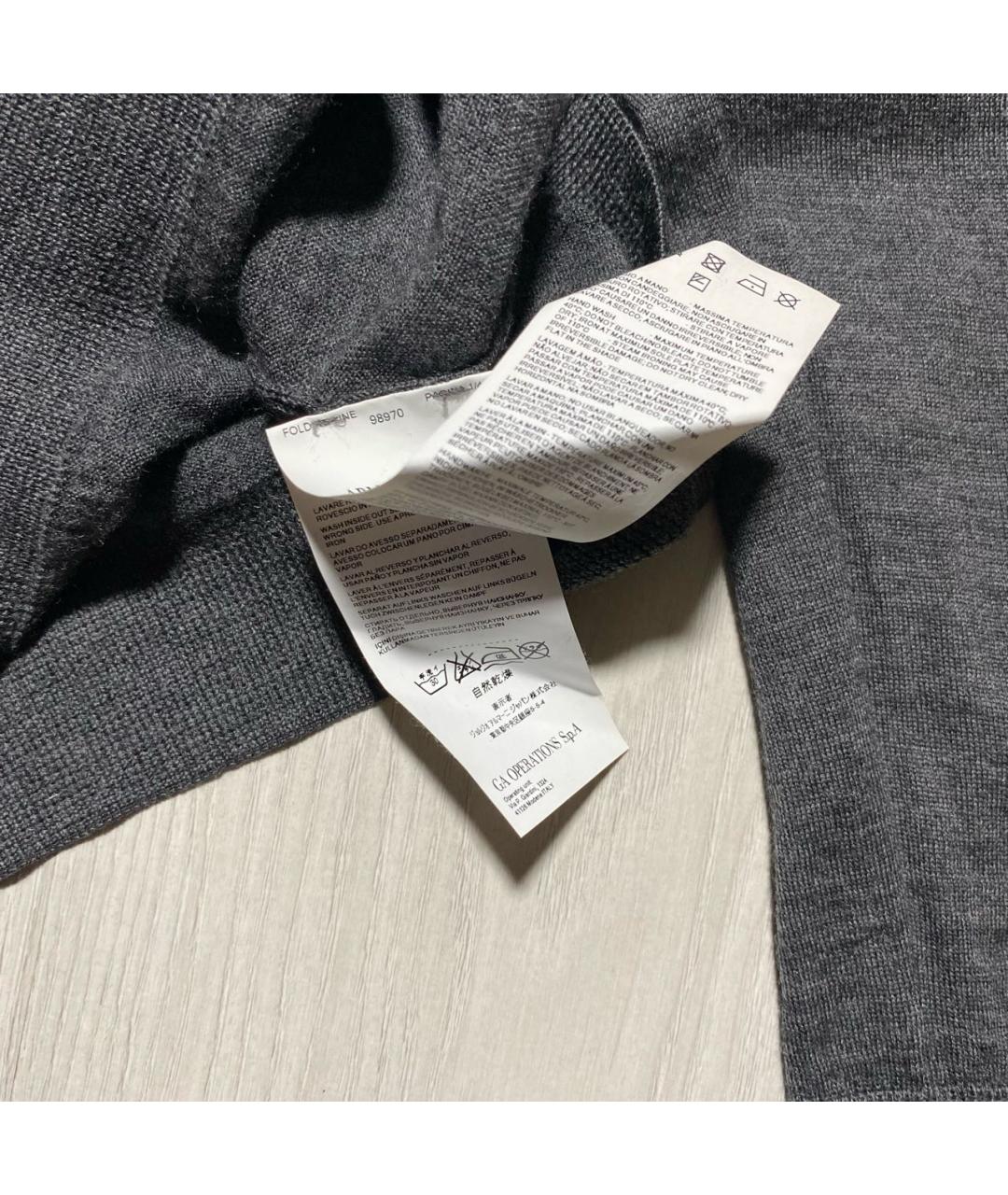 ARMANI JEANS Антрацитовый шерстяной джемпер / свитер, фото 8