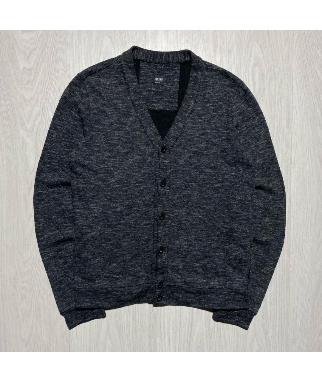 HUGO BOSS Антрацитовый хлопковый джемпер / свитер, фото 9