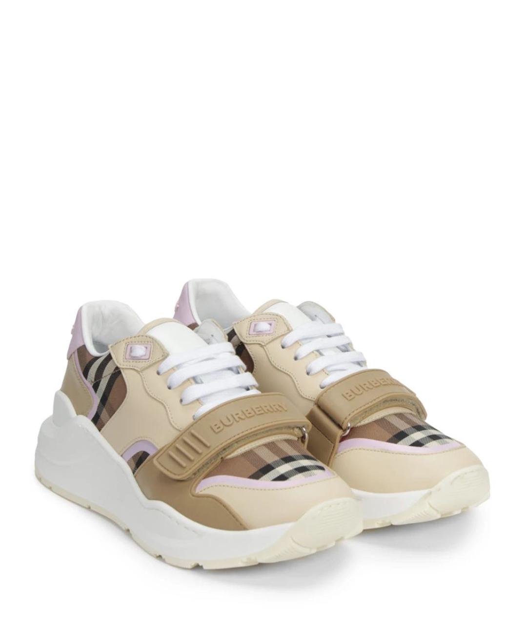 BURBERRY Бежевые кроссовки, фото 2