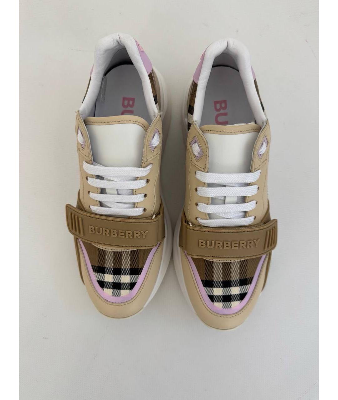 BURBERRY Бежевые кроссовки, фото 4