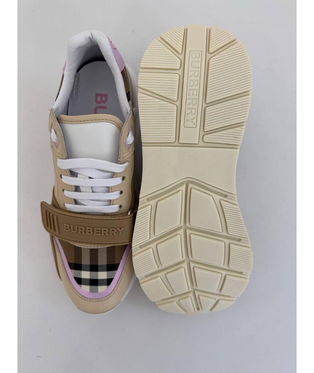 BURBERRY Бежевые кроссовки, фото 5