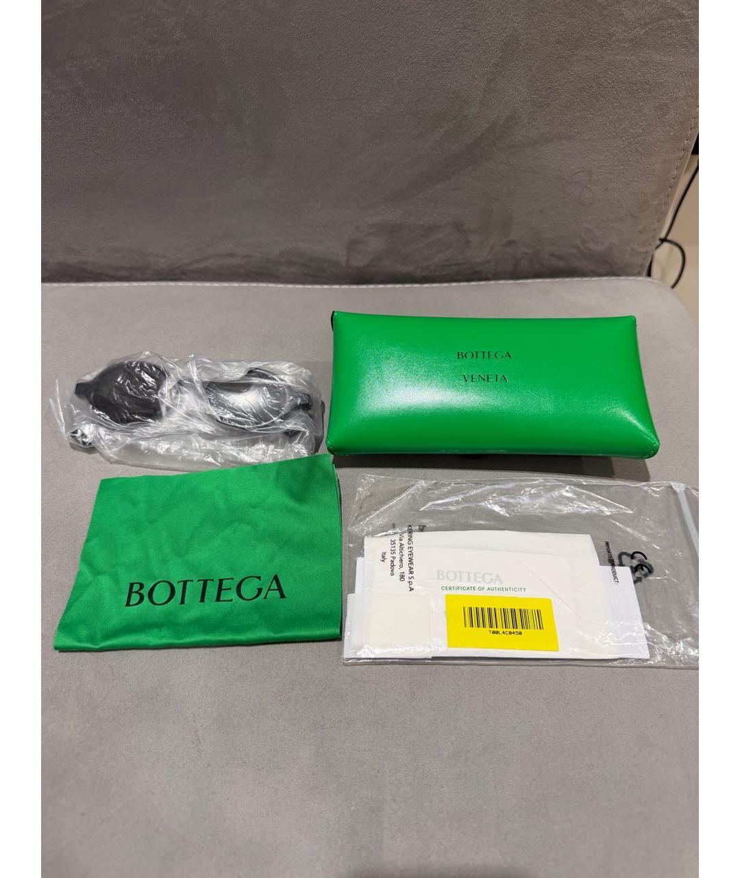 BOTTEGA VENETA Черные пластиковые солнцезащитные очки, фото 4