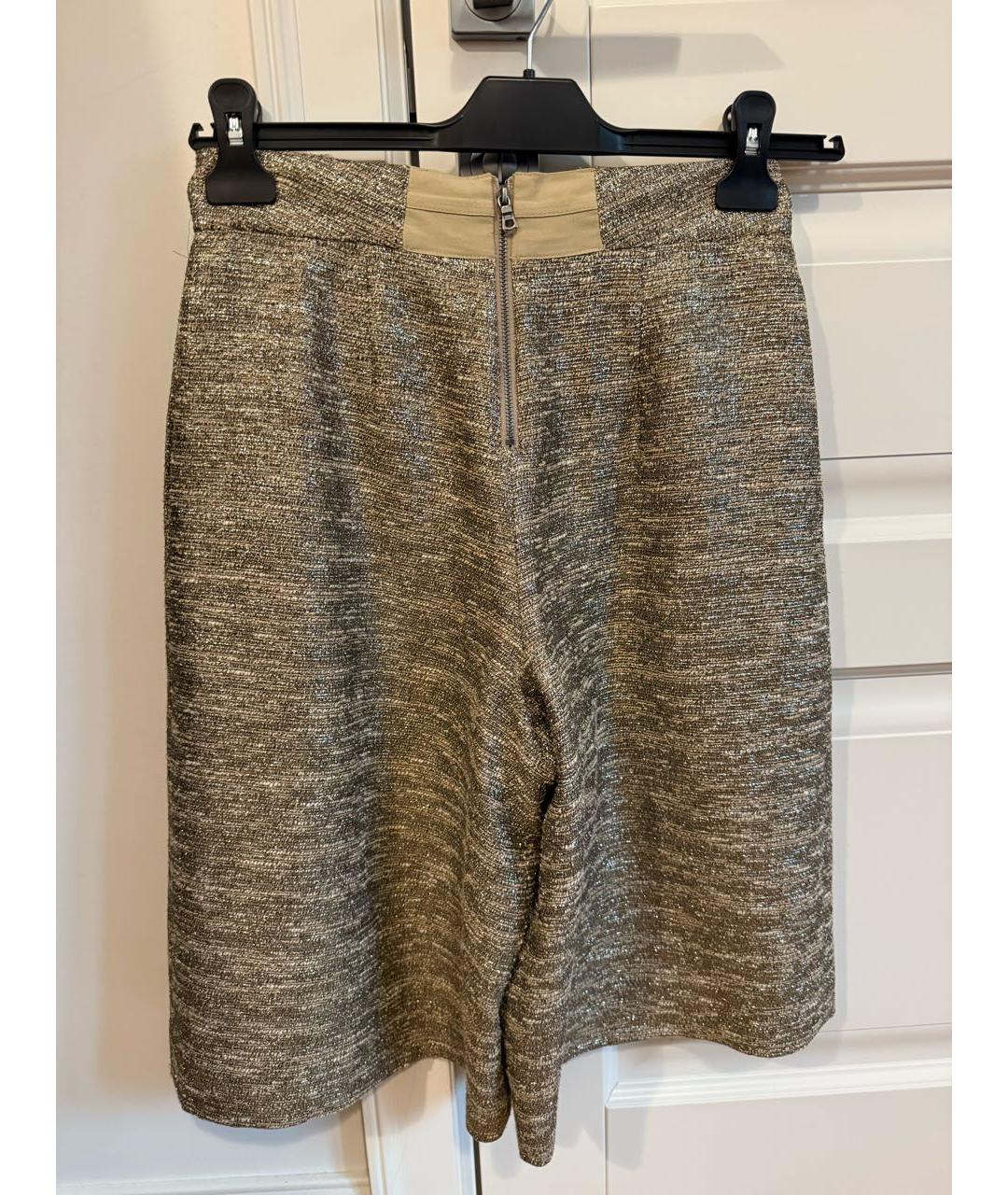 ALICE+OLIVIA Золотые хлопковые шорты, фото 2