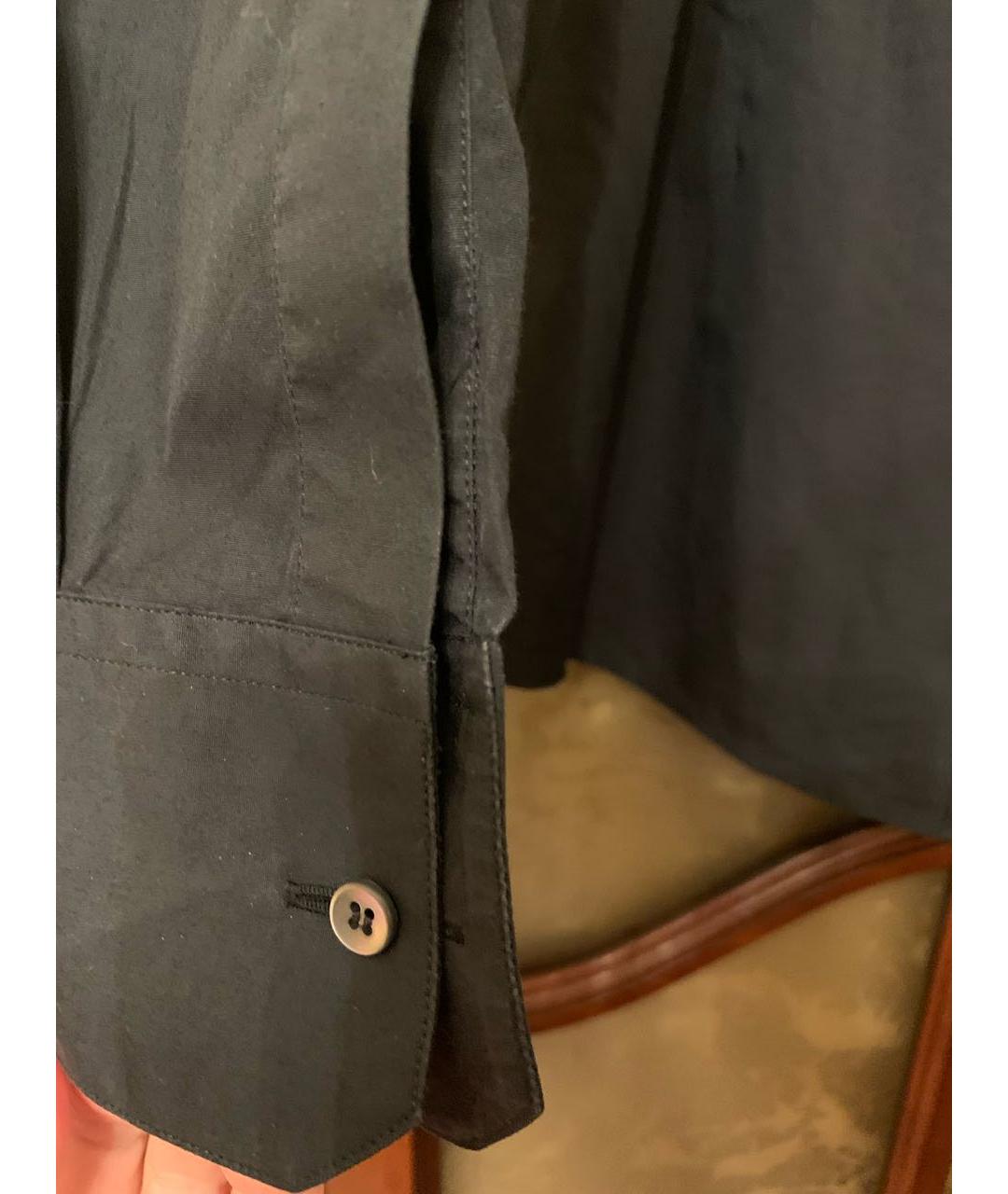 DOLCE&GABBANA Черная хлопковая классическая рубашка, фото 6