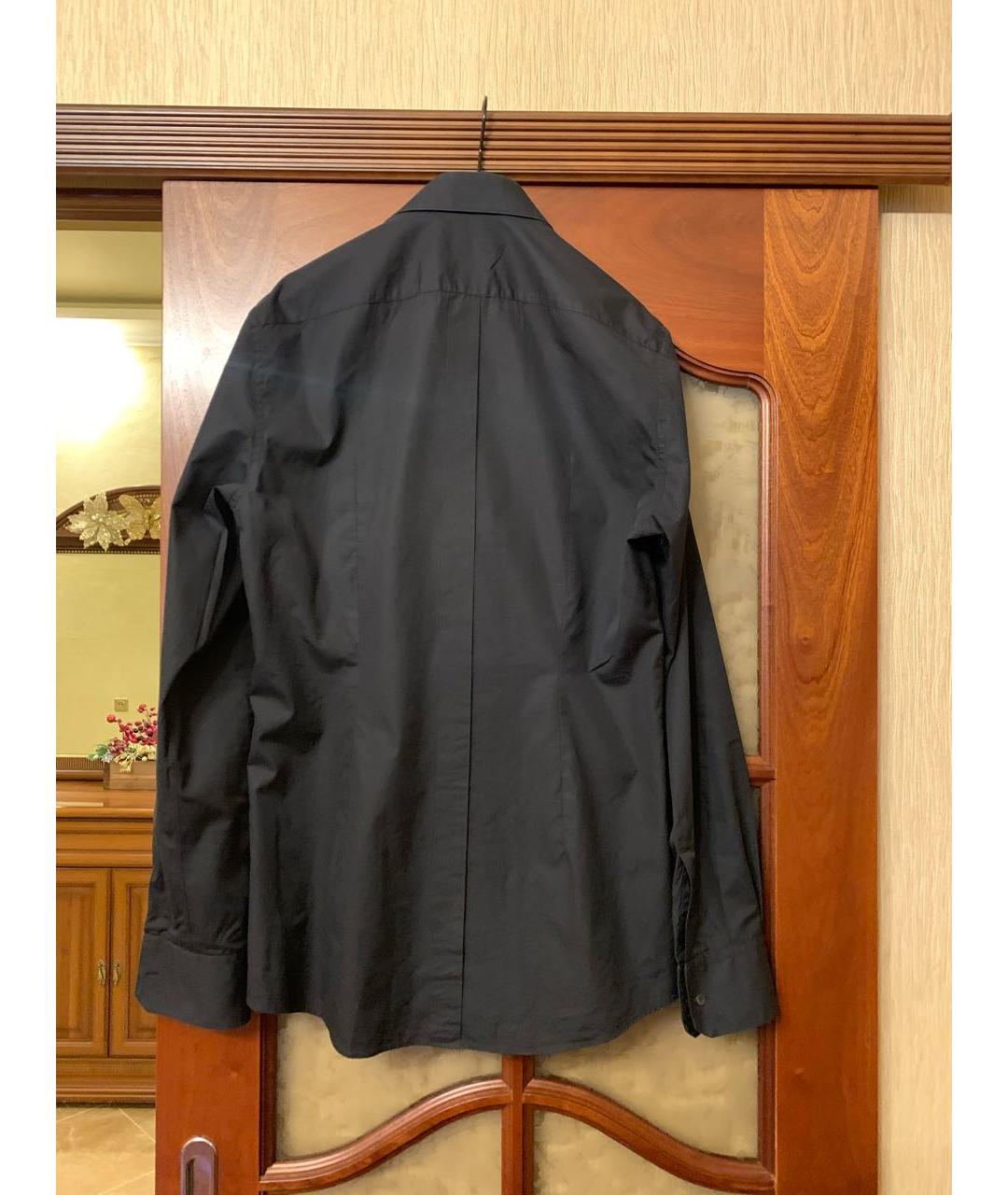 DOLCE&GABBANA Черная хлопковая классическая рубашка, фото 2