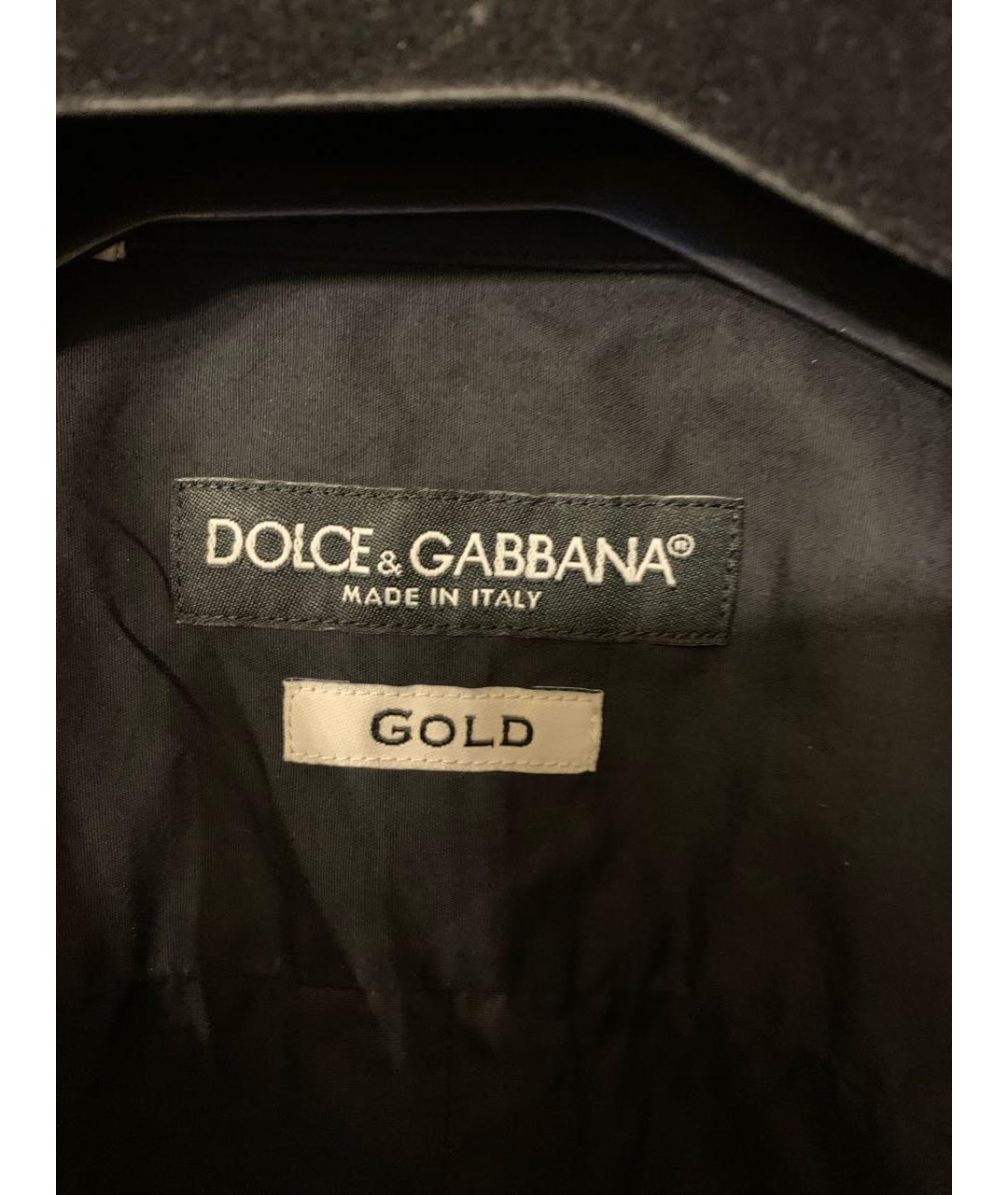 DOLCE&GABBANA Черная хлопковая классическая рубашка, фото 3