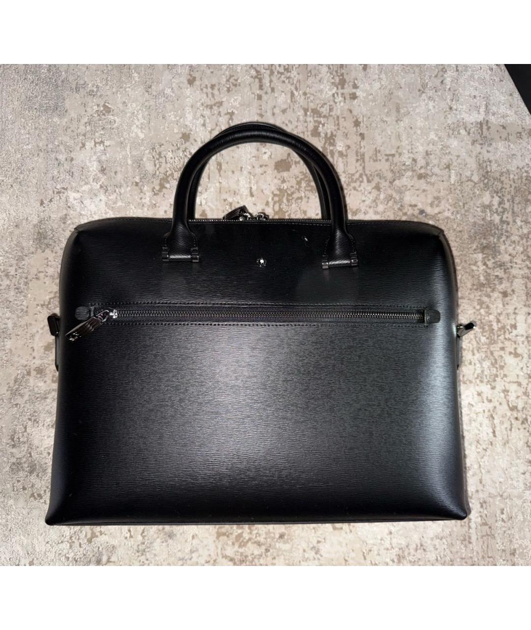 MONTBLANC Черная кожаная папка для документов, фото 8