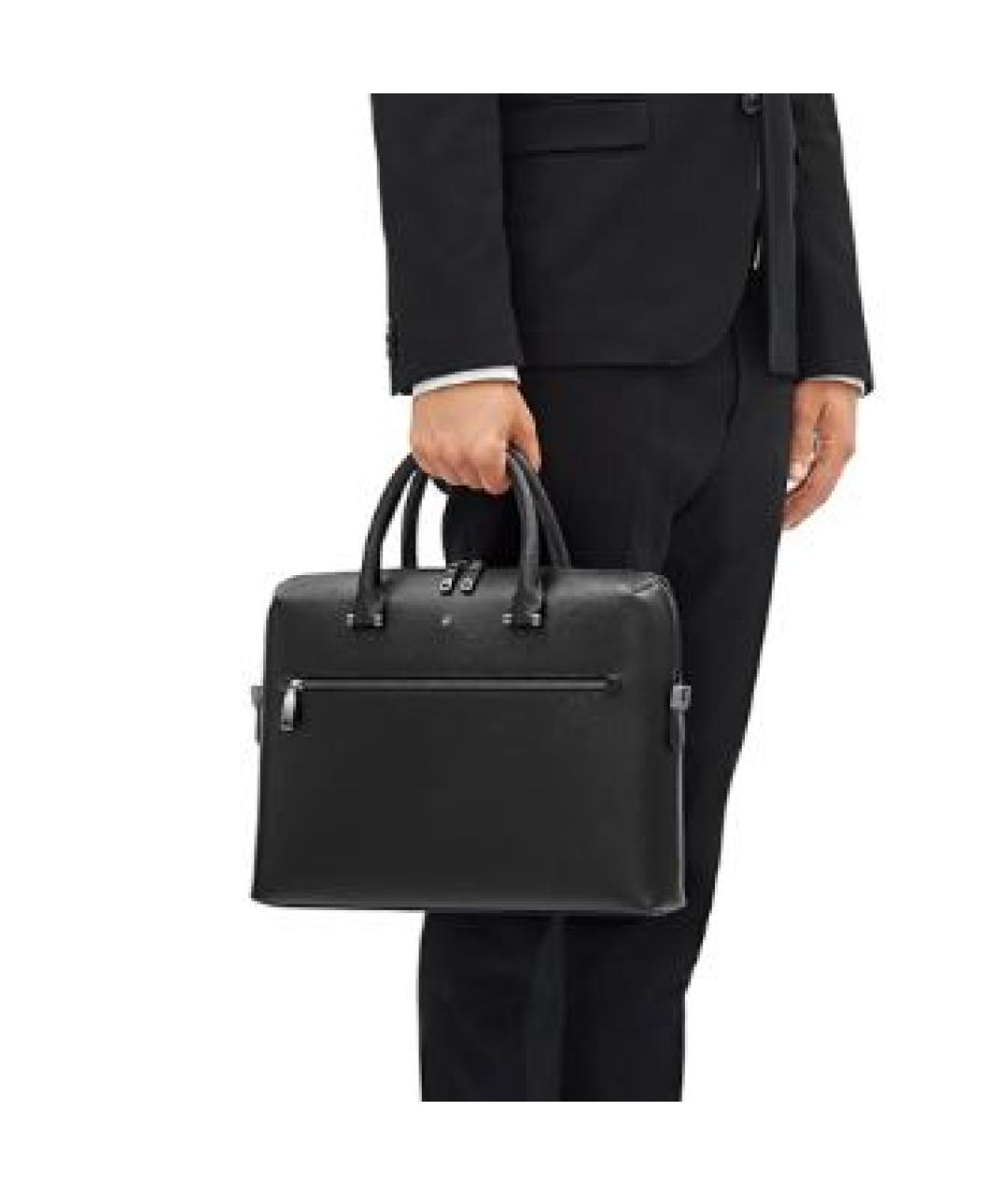 MONTBLANC Черная кожаная папка для документов, фото 2