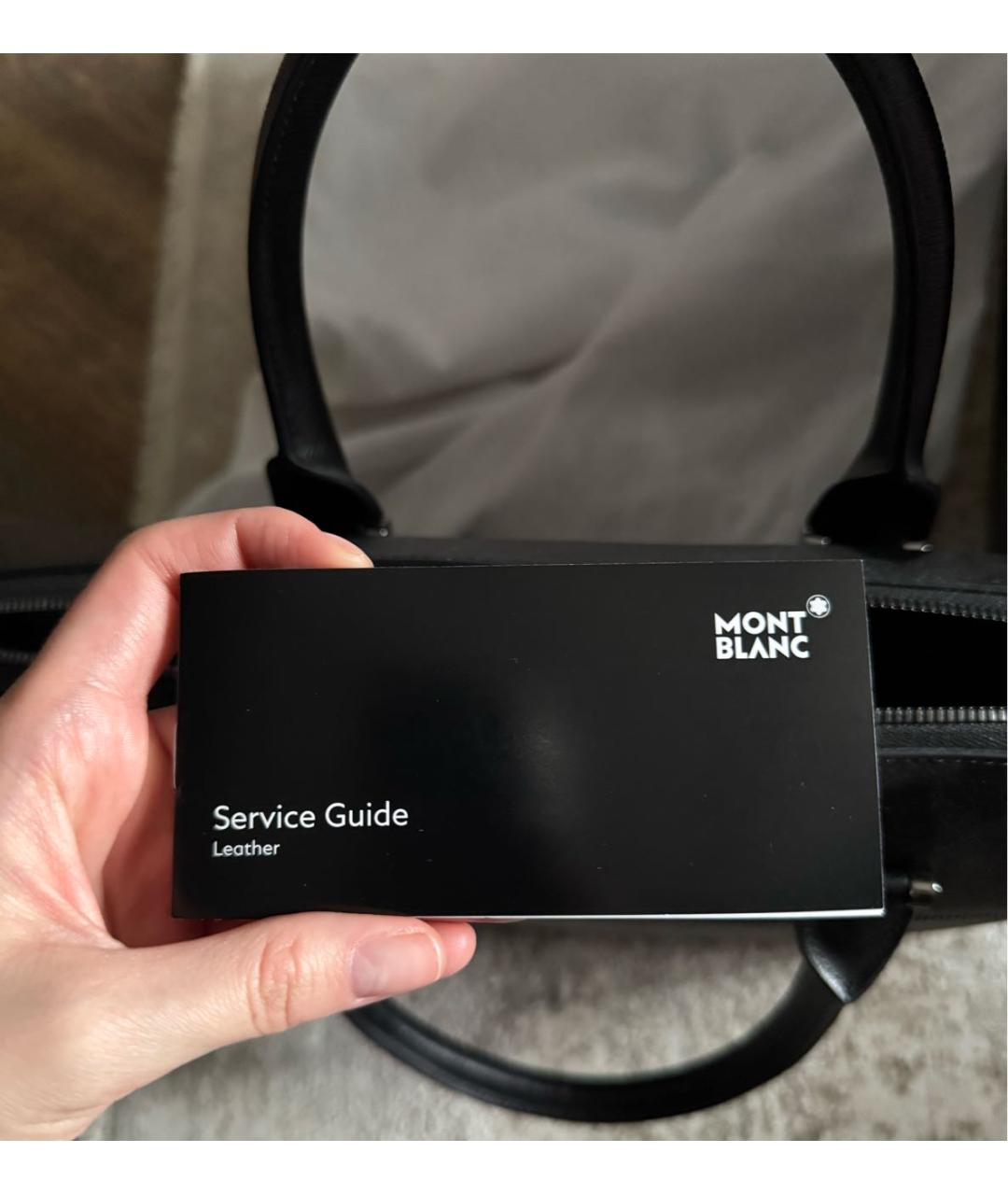 MONTBLANC Черная кожаная папка для документов, фото 7
