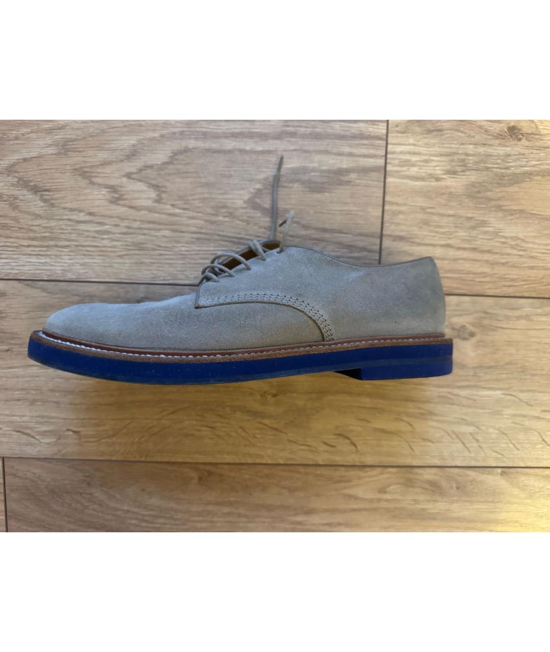 GUCCI Бежевые замшевые низкие ботинки, фото 5