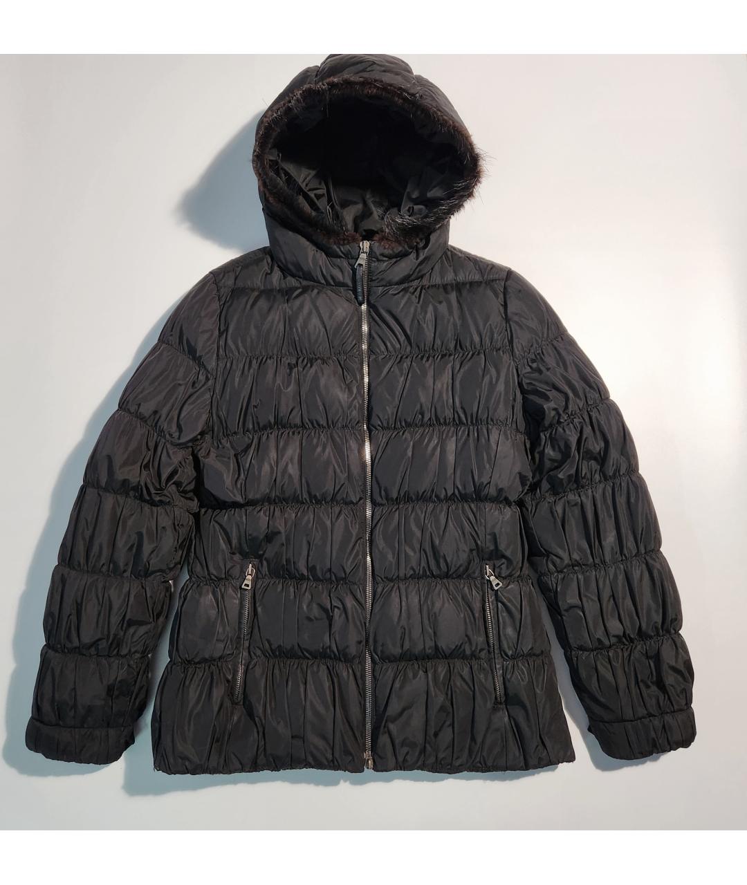 PRADA Черный полиэстеровый пуховик, фото 10