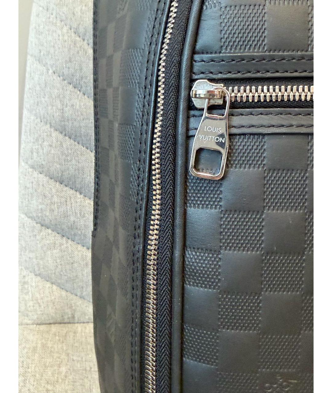 LOUIS VUITTON Черный кожаный рюкзак, фото 6