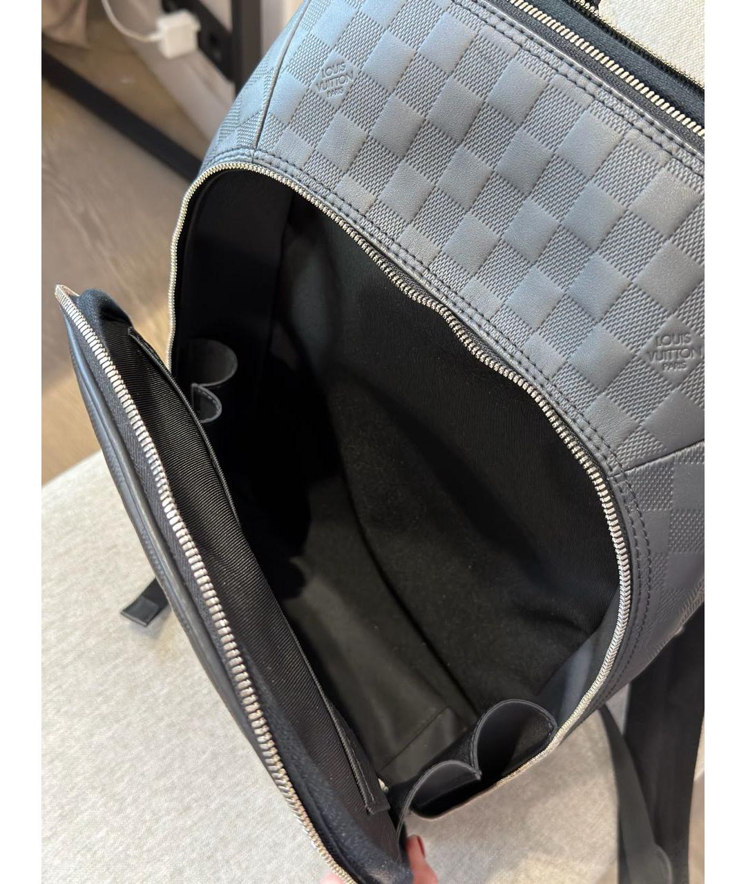 LOUIS VUITTON Черный кожаный рюкзак, фото 4