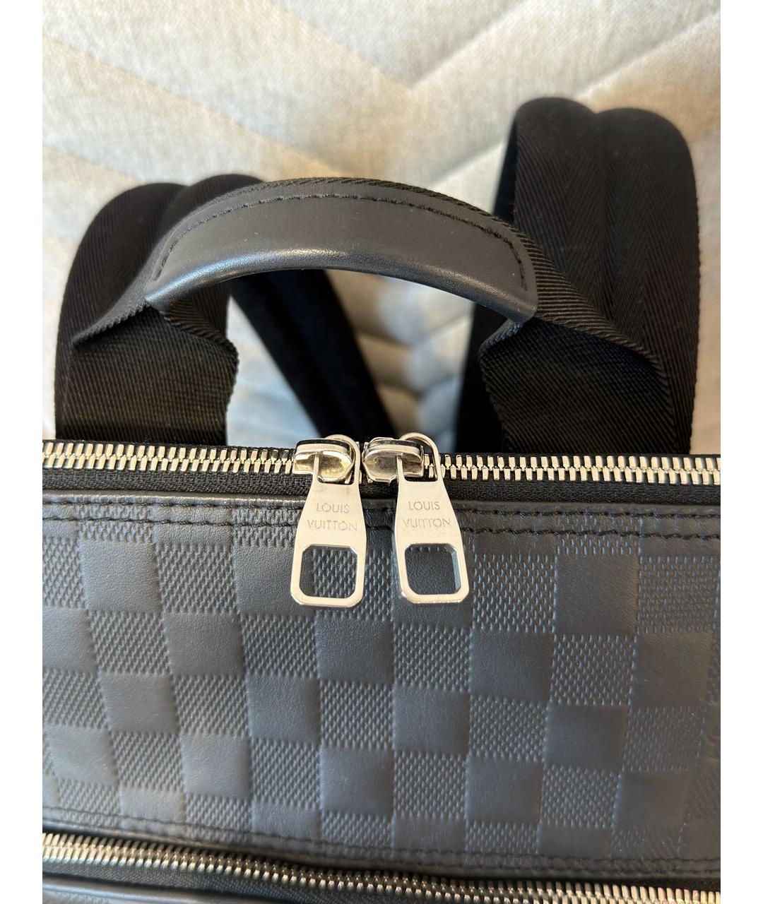 LOUIS VUITTON Черный кожаный рюкзак, фото 5