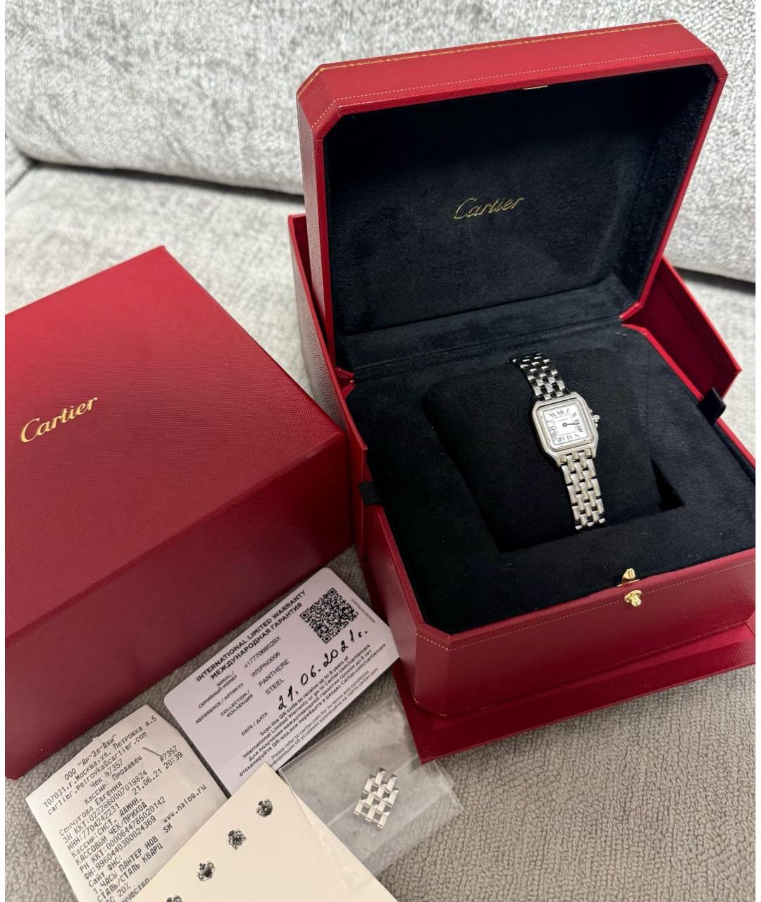 CARTIER Серебряные металлические часы, фото 2