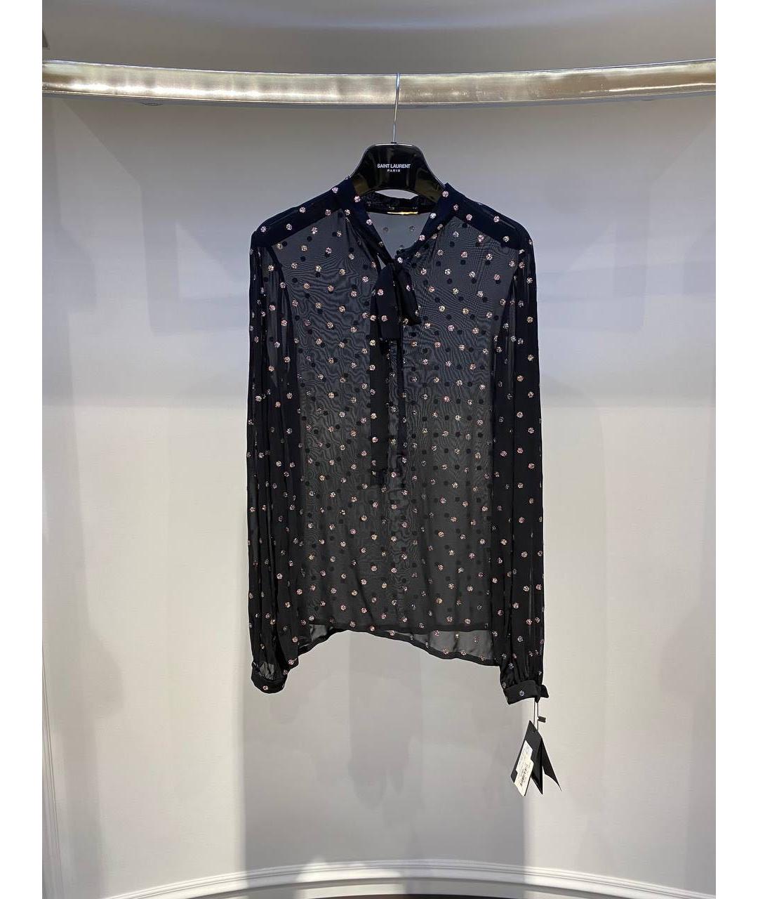 SAINT LAURENT Черная блузы, фото 2