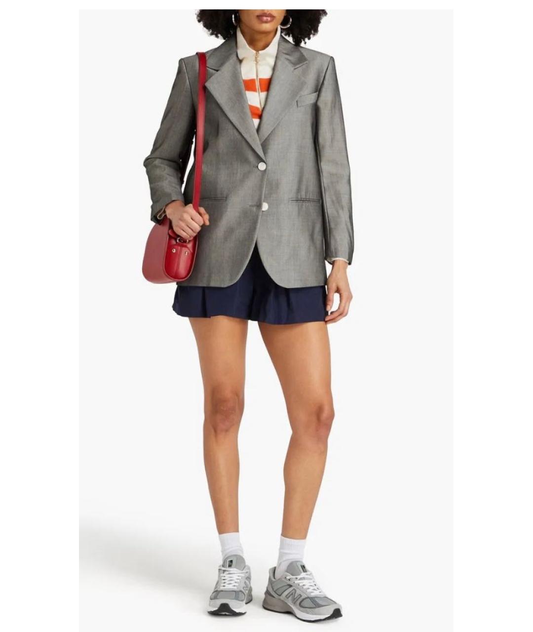 SANDRO Серый шерстяной жакет/пиджак, фото 7