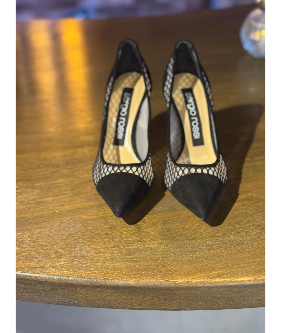 SERGIO ROSSI Черные замшевые туфли, фото 2