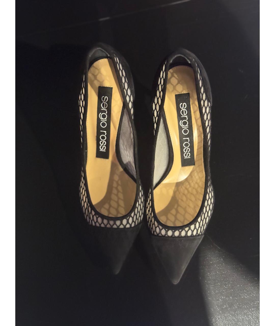 SERGIO ROSSI Черные замшевые туфли, фото 4