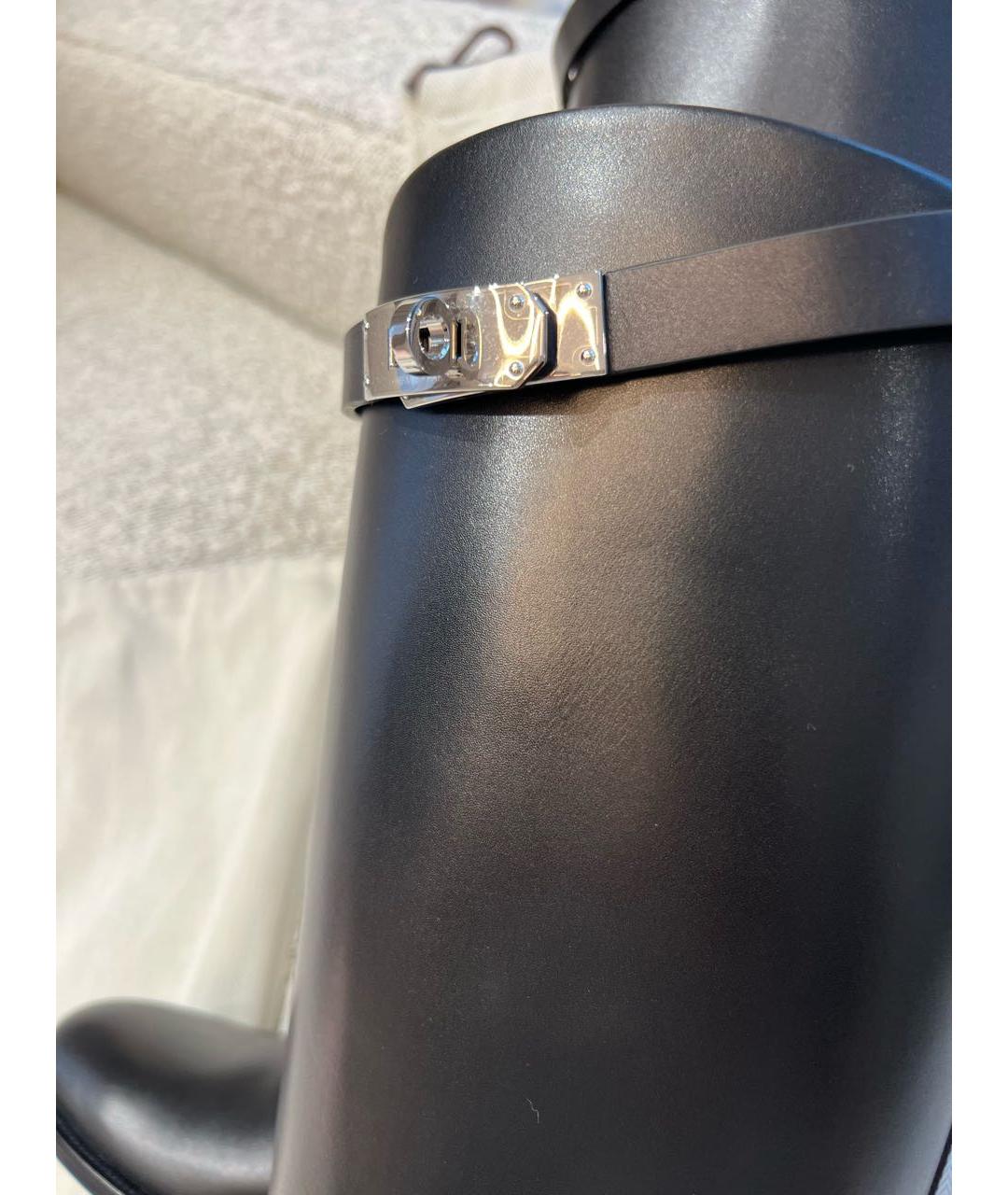 HERMES Черные кожаные сапоги, фото 2