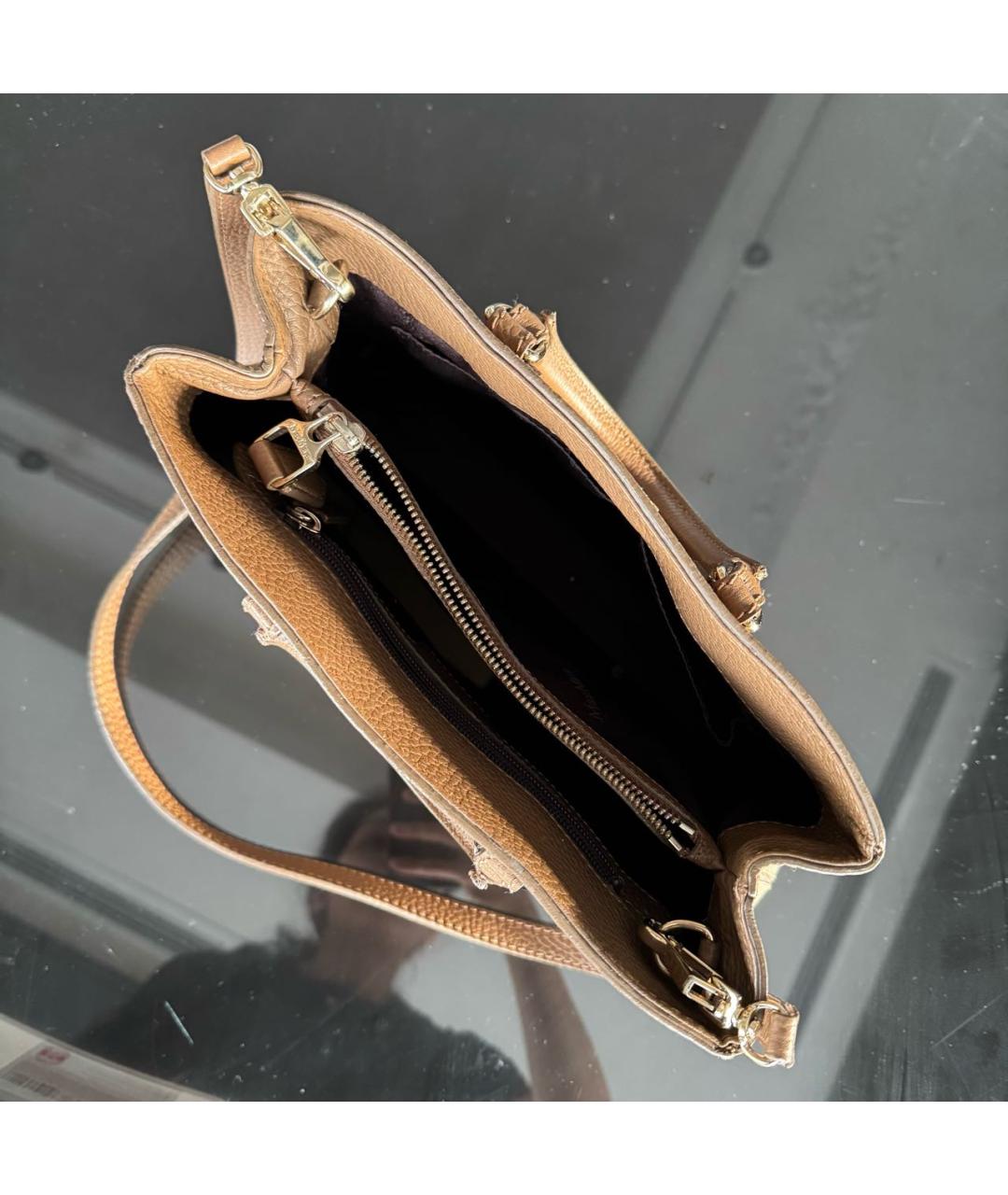 MAX MARA Бежевая кожаная сумка через плечо, фото 4