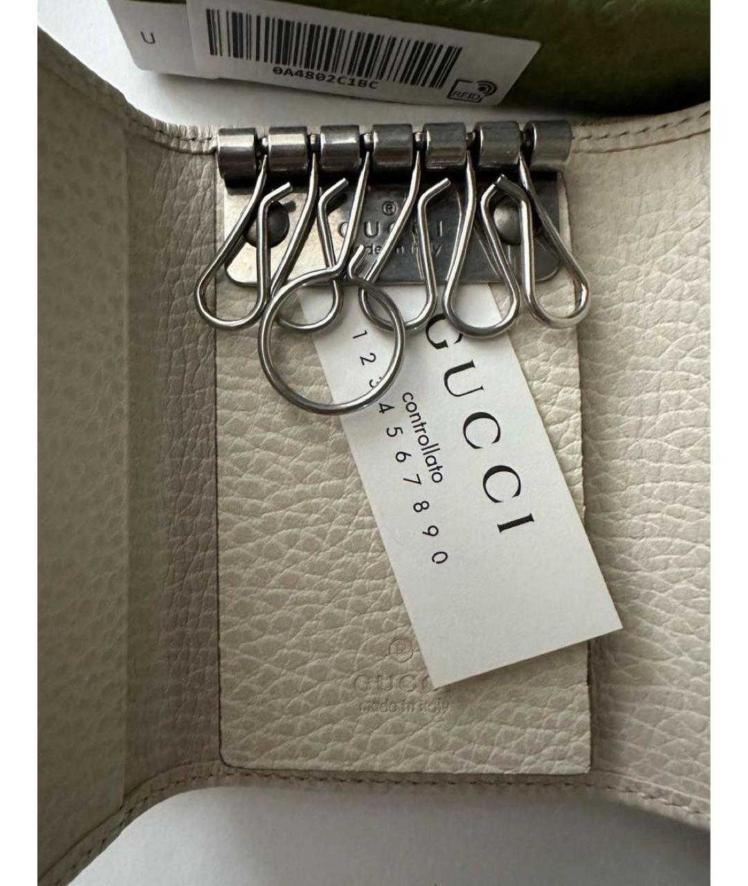 GUCCI Бежевая ключница, фото 3