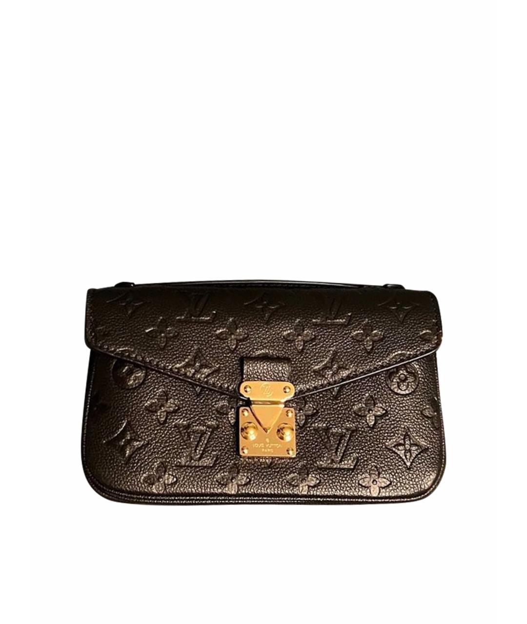 LOUIS VUITTON Черная кожаная сумка через плечо, фото 1