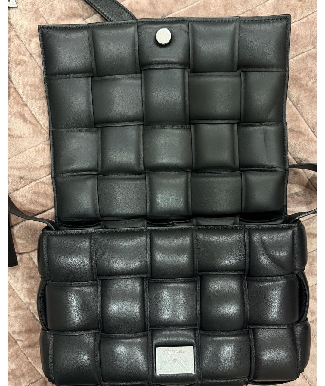 BOTTEGA VENETA Черная кожаная сумка через плечо, фото 3