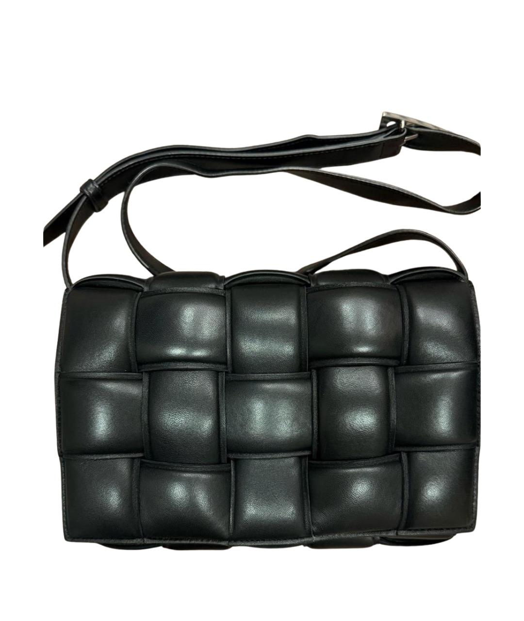 BOTTEGA VENETA Черная кожаная сумка через плечо, фото 1