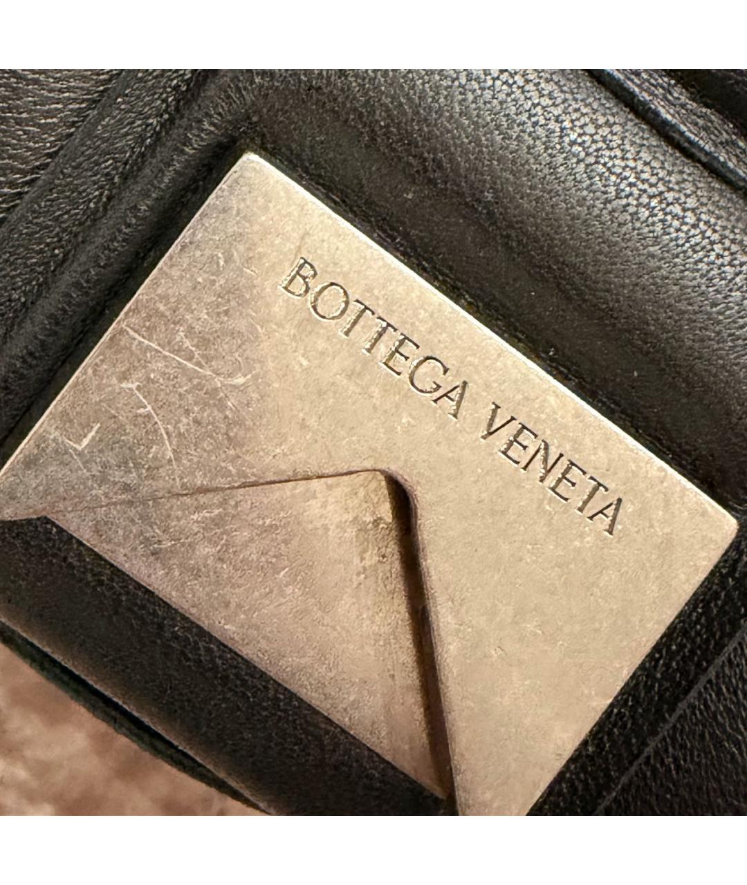 BOTTEGA VENETA Черная кожаная сумка через плечо, фото 7