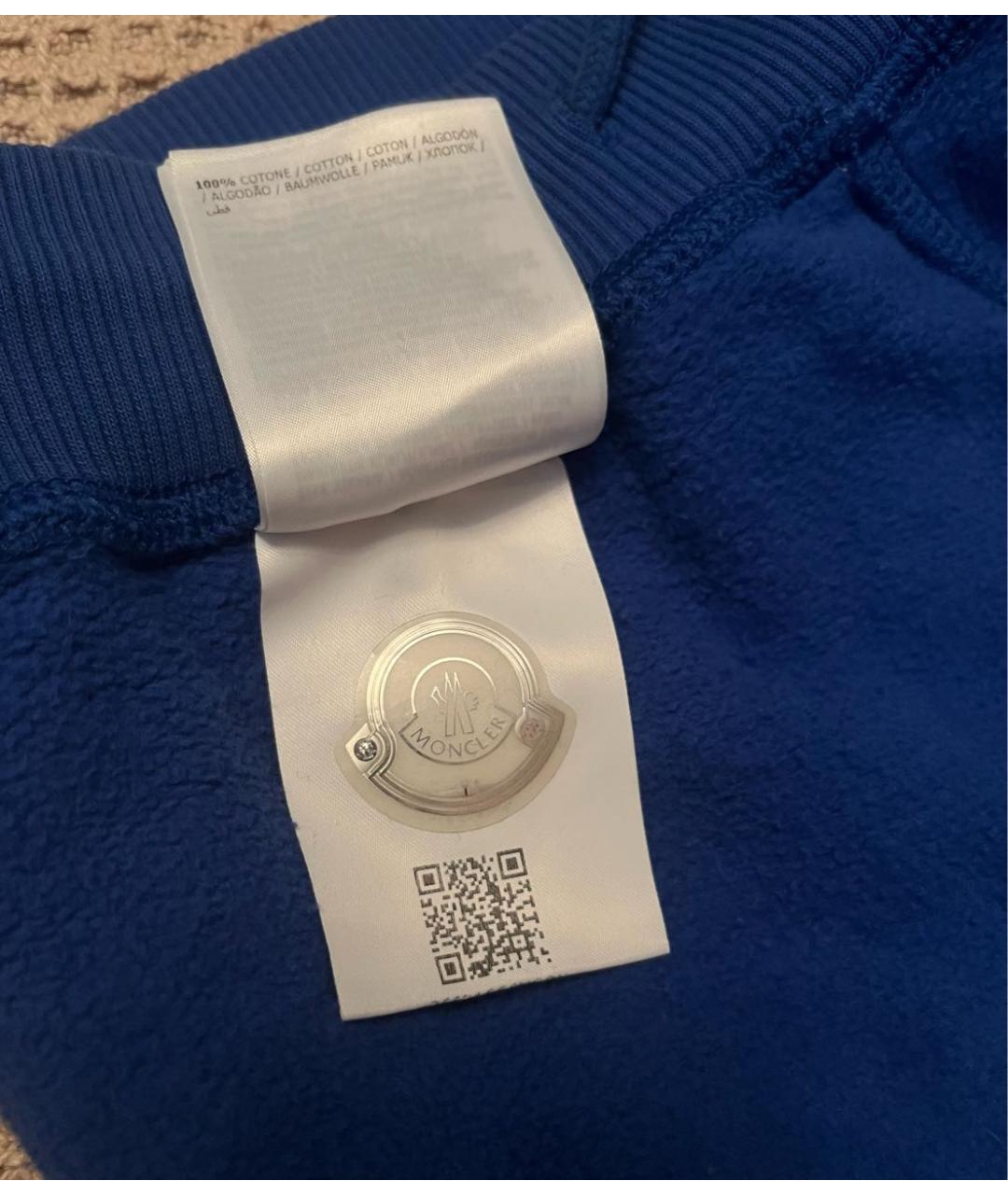 MONCLER Синие хлопковые брюки и шорты, фото 6