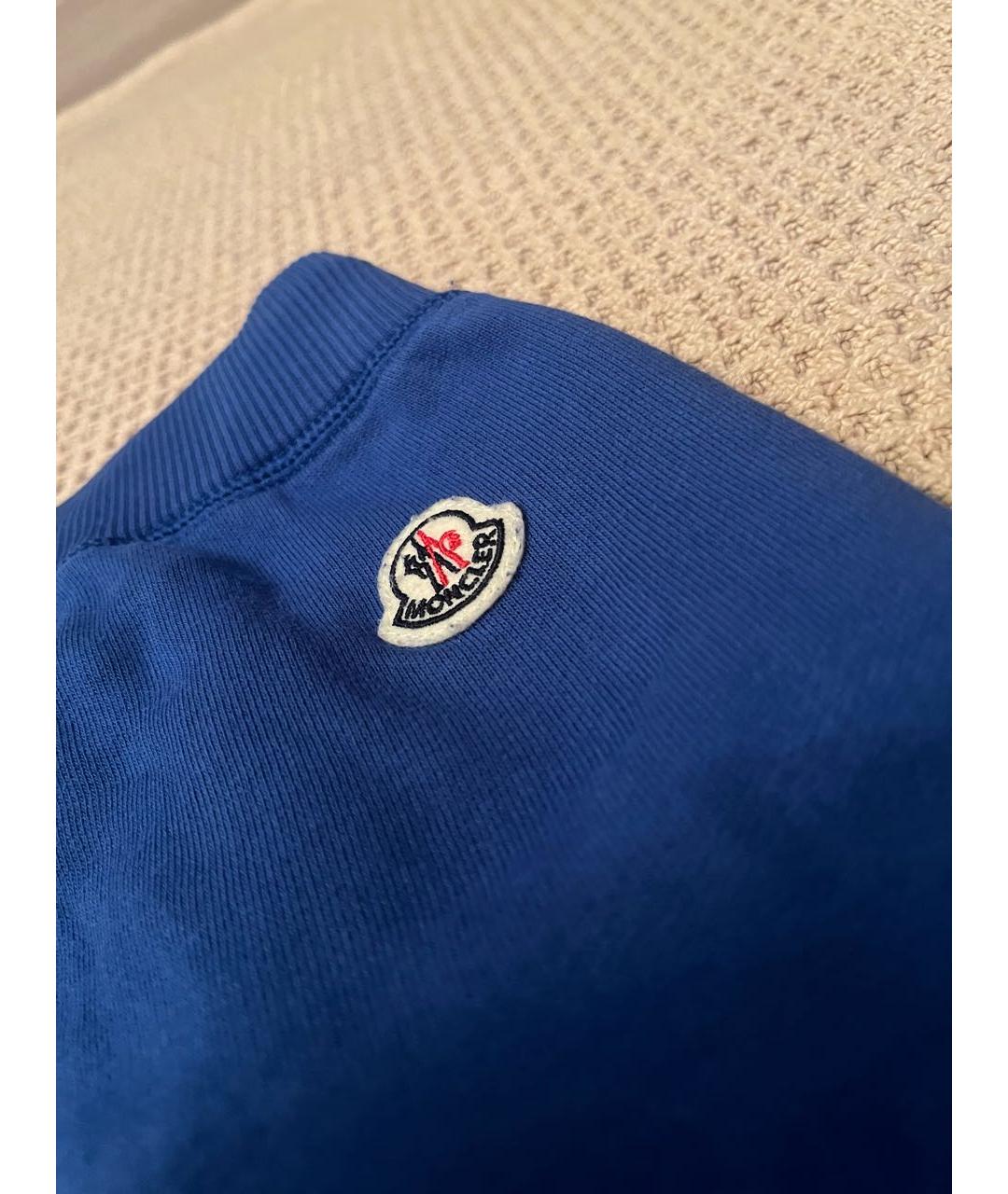 MONCLER Синие хлопковые брюки и шорты, фото 3