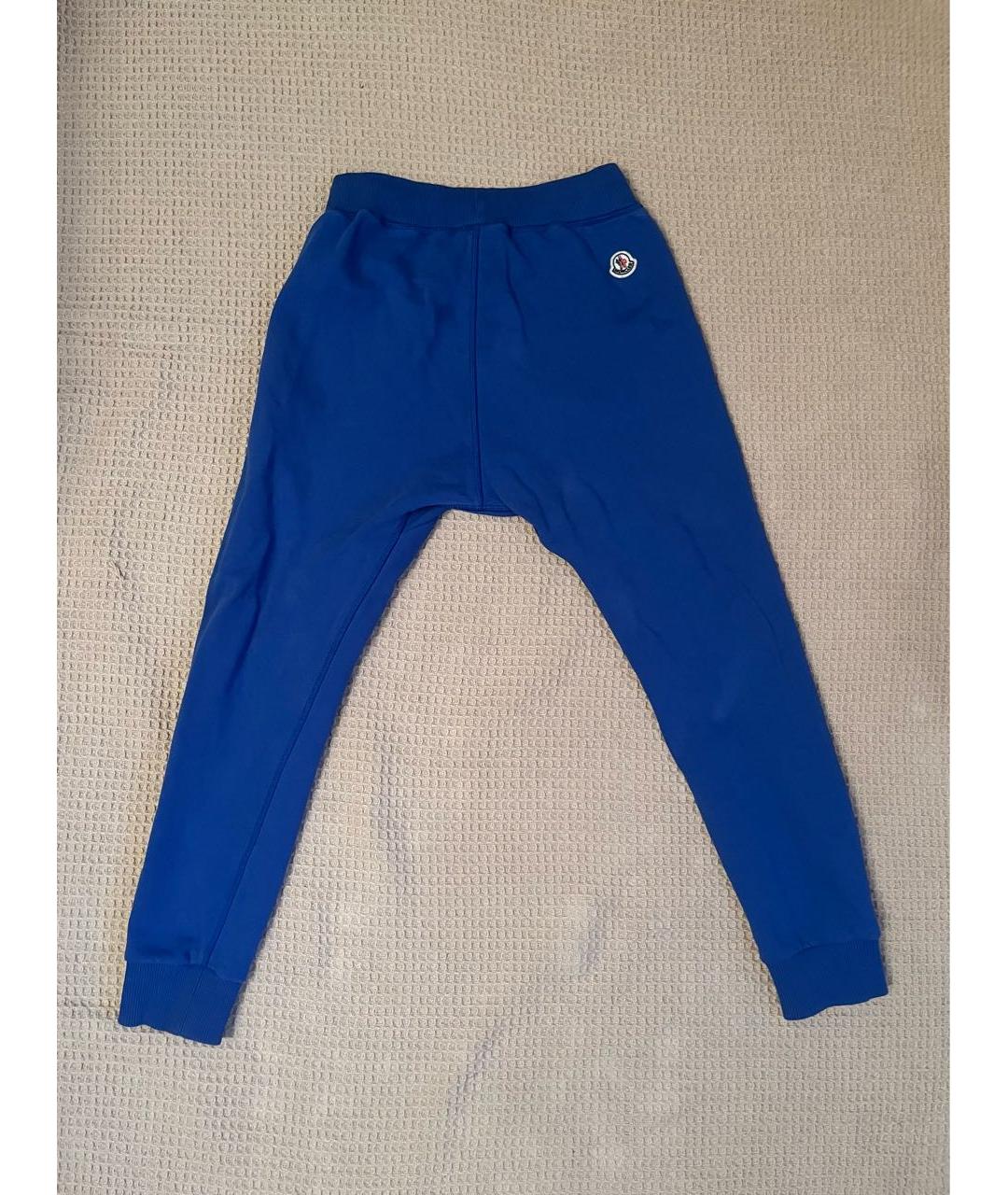 MONCLER Синие хлопковые брюки и шорты, фото 2